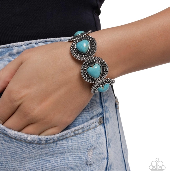 paparazzi Jewelry - Paparazzi Blue and Silver Statement Bracelet